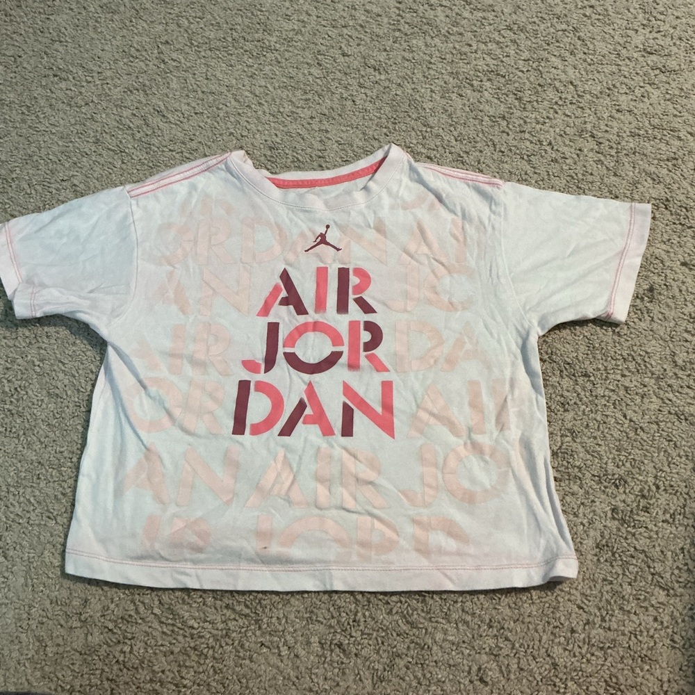 3/$15 Jordan Air Jordan Pink Logo Streetwear Tee Youth M 10/12 Streetwear Y2K